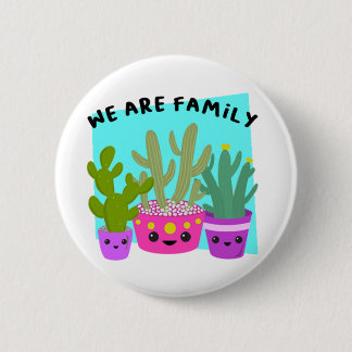 Badge Rond 5 Cm Nous sommes bouton de cactus de famille