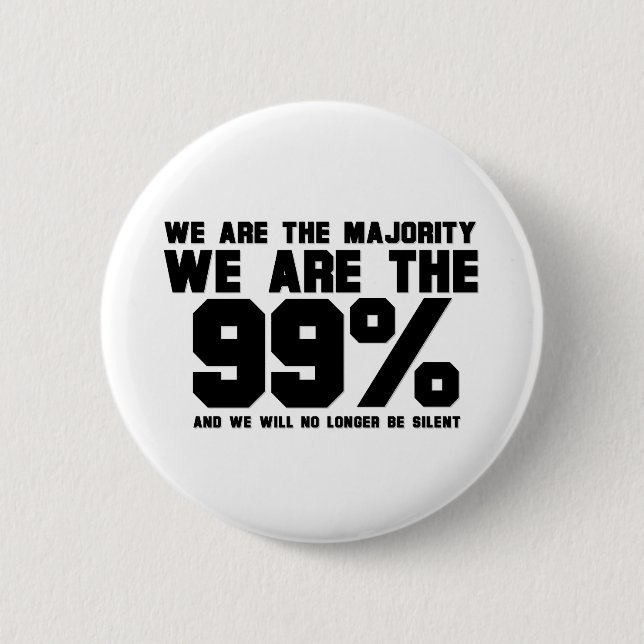 BADGE ROND 5 CM NOUS SOMMES LES 99% (Devant)