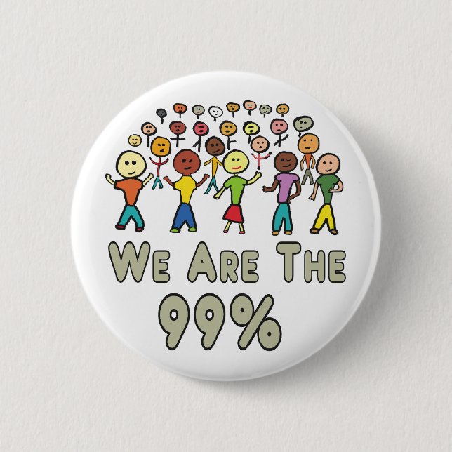 Badge Rond 5 Cm Nous Sommes Les 99% (Devant)