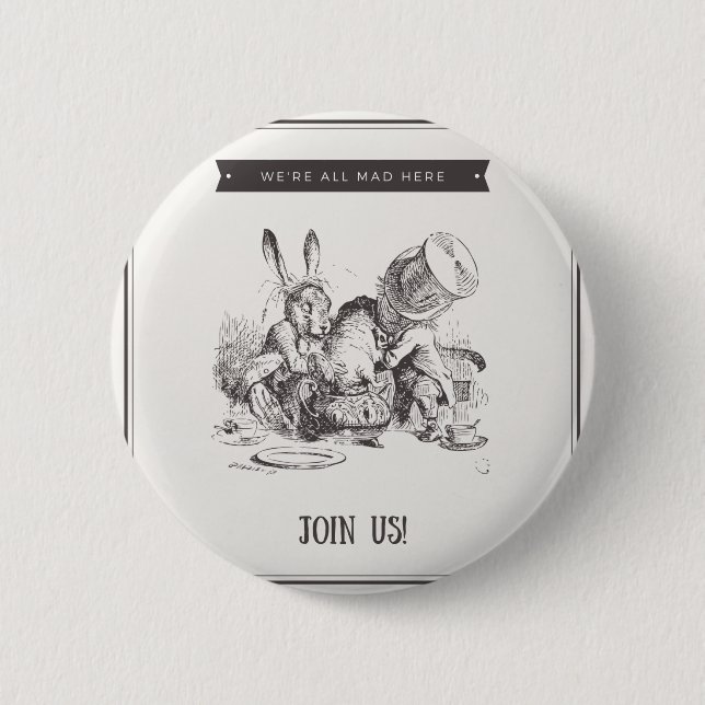 Badge Rond 5 Cm Nous sommes tous fous ici (Devant)