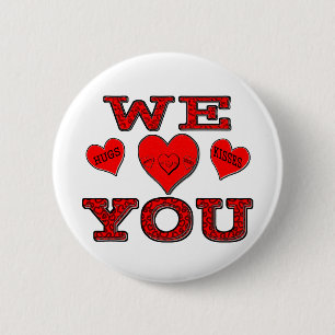 Badge Rond 5 Cm Nous vous aimons