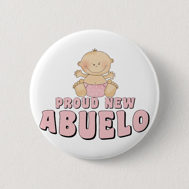 Badge Rond 5 Cm NOUVEAU bébé FIER d'ABUELO (Devant)