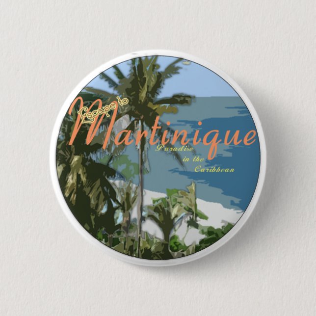 Badge Rond 5 Cm Nouveau bouton de Martineque (Devant)