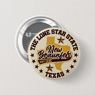 Badge Rond 5 Cm Nouveau Braunfels, Texas