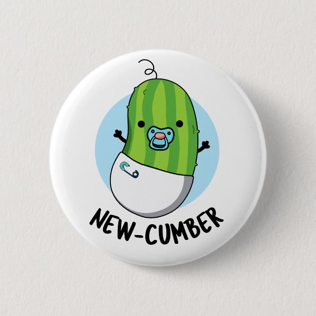 Badge Rond 5 Cm Nouveau concombre Funny Veggie Cucumber Pun (Devant)