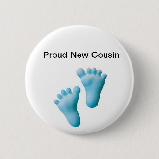 Badge Rond 5 Cm Nouveau cousin fier