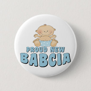 Badge Rond 5 Cm nouveau design de T-shirt Babcia fier