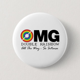 Badge Rond 5 Cm nouveau double omg de T-shirt d'arc-en-ciel ce qui