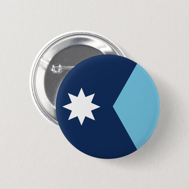Badge Rond 5 Cm Nouveau drapeau du Minnesota (Devant & derrière)