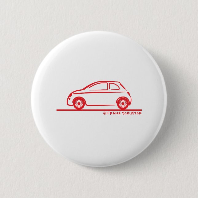 Badge Rond 5 Cm Nouveau Fiat 500 Cinquecento (Devant)