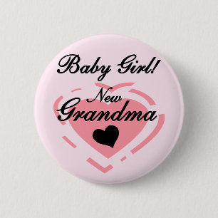 Badge Rond 5 Cm Nouveau Grand-mère Baby Girl Tshirts et cadeaux