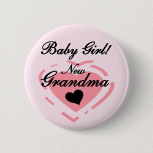 Badge Rond 5 Cm Nouveau Grand-mère Baby Girl Tshirts et cadeaux