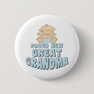 Badge Rond 5 Cm NOUVEAU grand T-shirt FIER de grand-maman