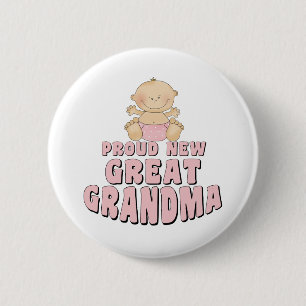 Badge Rond 5 Cm NOUVEAU grand T-shirt FIER de grand-maman