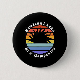 Badge Rond 5 Cm Nouveau lac New Hampshire Lever de soleil Vacances