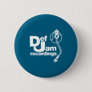 Badge Rond 5 Cm Nouveau logo Def Jam Recordings Clic Rap Hip Hop M