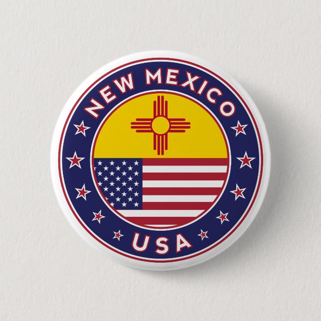 Badge Rond 5 Cm Nouveau-Mexique (Devant)