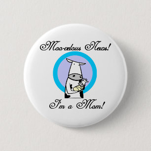 Badge Rond 5 Cm Nouveau Moo-velous Maman Tshirts et cadeaux