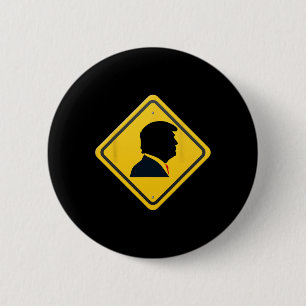 Badge Rond 5 Cm Nouveau ! Panneau de signalisation routier jaune T