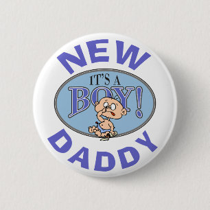 Badge Rond 5 Cm Nouveau papa de bébé