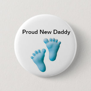 Badge Rond 5 Cm Nouveau papa fier