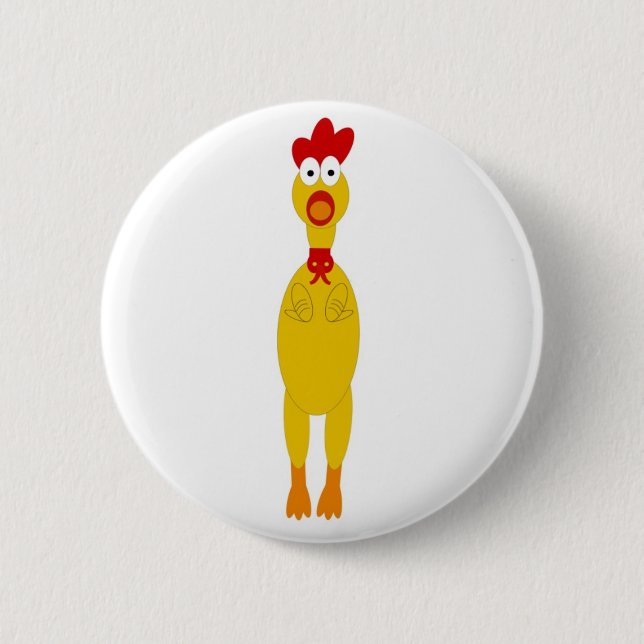 Badge Rond 5 Cm Nouveau Pin de poulet (Devant)