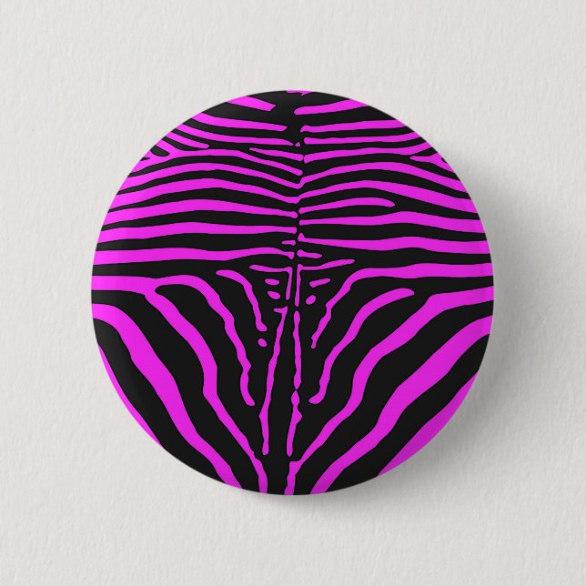 Badge Rond 5 Cm Nouveau rose noir Zèbre Accessoires d'impression - (Devant)