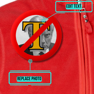 Badge Rond 5 Cm Nouveau symbole anti-Trump