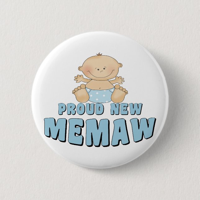 Badge Rond 5 Cm NOUVEAU T-shirt FIER de Memaw (Devant)