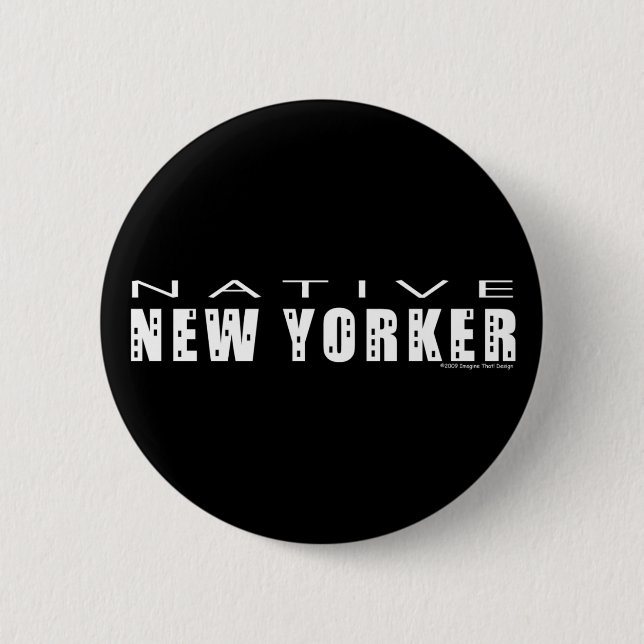 Badge Rond 5 Cm Nouveau Yorker_Button indigène (Devant)