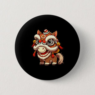 Badge Rond 5 Cm Nouvel An chinois du cheval 2026 Nouvel An lunaire