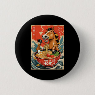 Badge Rond 5 Cm Nouvel An Chinois du zodiaque de l'année du Cheval