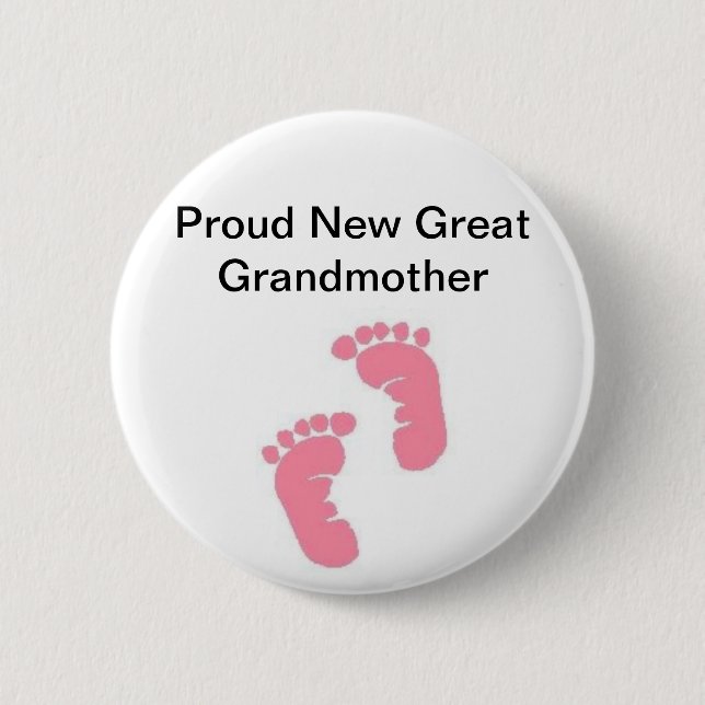 Badge Rond 5 Cm Nouvel arrière grand-mère fier (Devant)