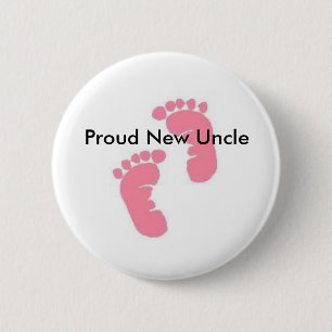 Badge Rond 5 Cm Nouvel oncle fier