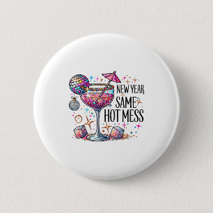 Badge Rond 5 Cm Nouvelle Année Même Queue de Mess Retro Chaud Bonn