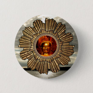 Badge Rond 5 Cm Nouvelle broche de Bouddha Sun d'âge