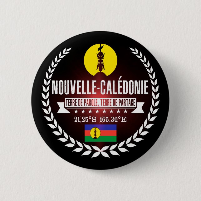 Badge Rond 5 Cm Nouvelle-Calédonie (Devant)