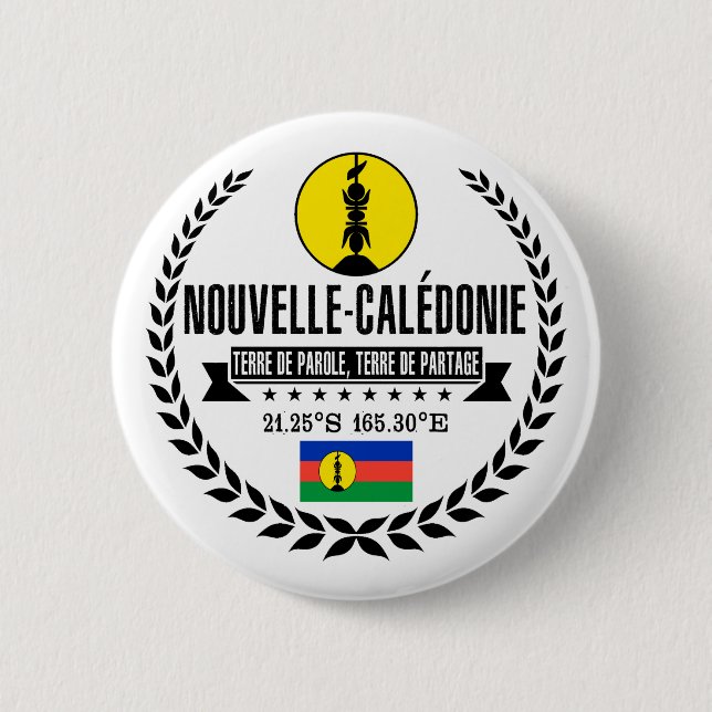 Badge Rond 5 Cm Nouvelle-Calédonie (Devant)