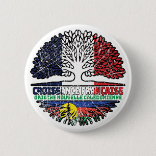 Badge Rond 5 Cm Nouvelle-Calédonie Nouvelle-Calédonie France Arbre