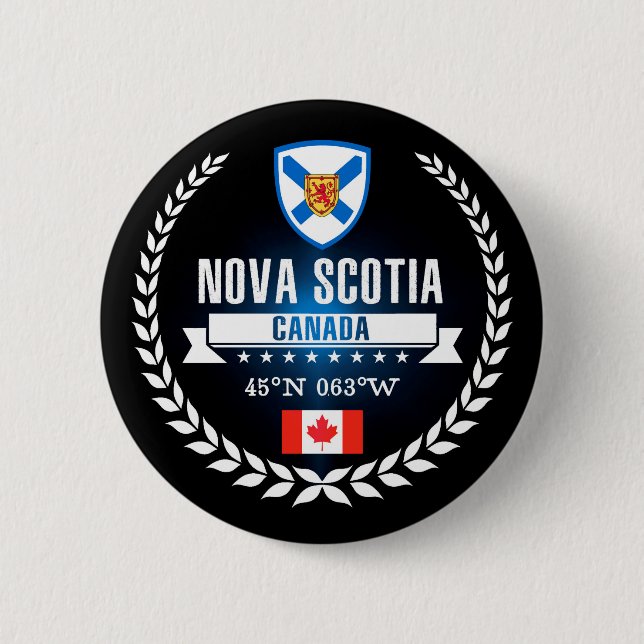 Badge Rond 5 Cm Nouvelle-Écosse (Devant)