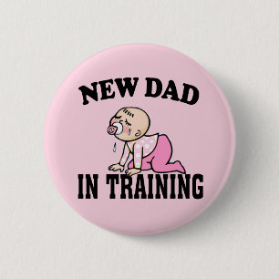 Badge Rond 5 Cm Nouvelle fille papa
