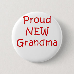 Badge Rond 5 Cm Nouvelle grand-maman fière