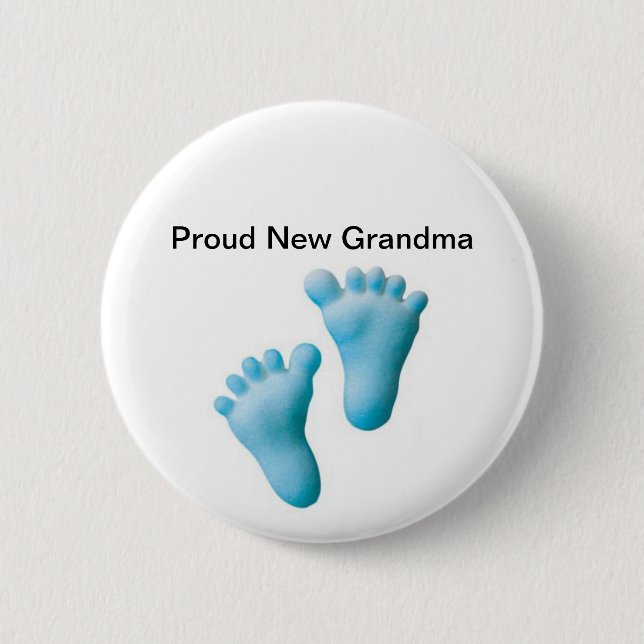Badge Rond 5 Cm Nouvelle grand-maman fière (Devant)