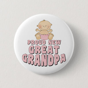 Badge Rond 5 Cm NOUVELLE grande fille FIÈRE de grand-papa