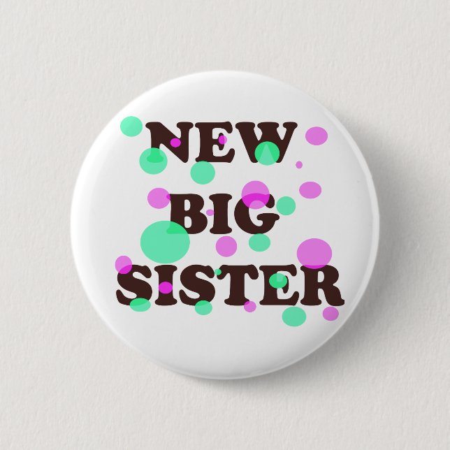 Badge Rond 5 Cm Nouvelle grande soeur (Devant)