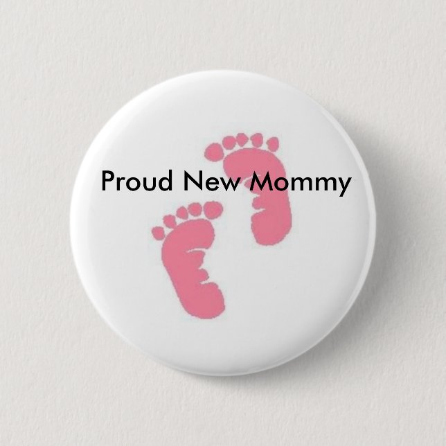 Badge Rond 5 Cm Nouvelle maman fière (Devant)