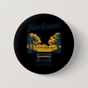 Badge Rond 5 Cm Nouvelle-Orléans Louisiane Vue Scénique de Voyage