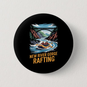Badge Rond 5 Cm Nouvelle rivière Gorge Rafting Whitewater Kayak Ou