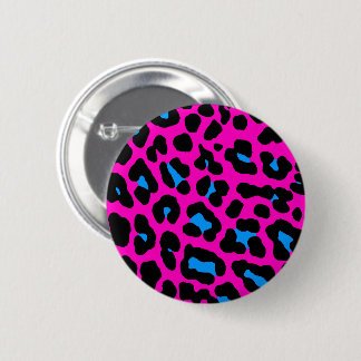 Badge Rond 5 Cm Nouvelle Vague Rétro Années 80 Vintage Pin Léopard
