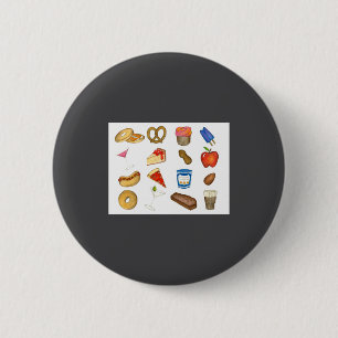 Badge Rond 5 Cm Nouvelle ville de York Nyc Aliments Zza Bagel Stea